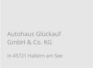 Autohaus Glückauf GmbH & Co. KG in 45721 Haltern am See