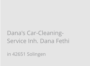 Dana's Car-Cleaning-Service Inh. Dana Fethi in 42651 Solingen