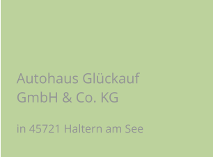 Autohaus Glückauf GmbH & Co. KG in 45721 Haltern am See
